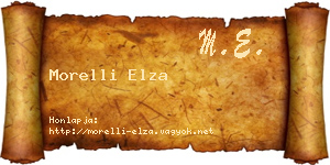 Morelli Elza névjegykártya